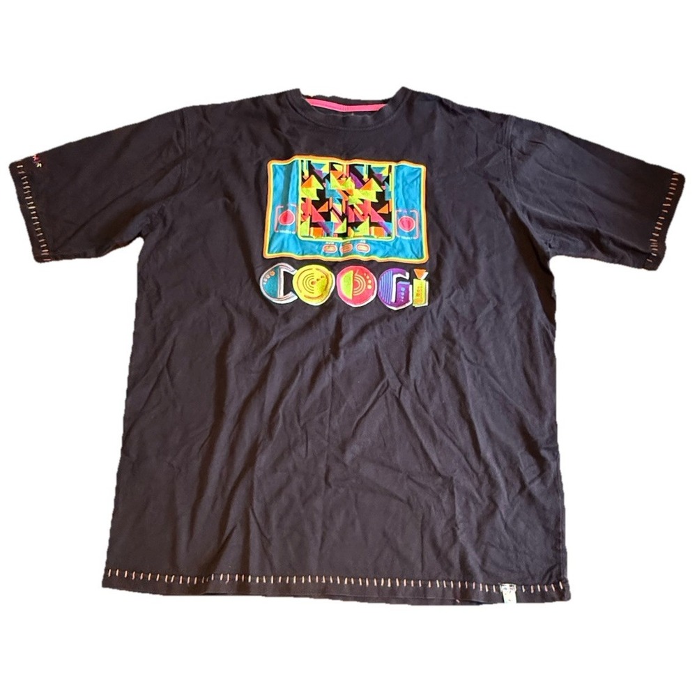 Coogi Vintage Shirt‎ Tee Short Sleeve Embroidered Colorful Shirt 3XL XXXL